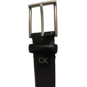 Calvin Klein Mens Synthetic Leather Black Brown Adjustable Size 34-36